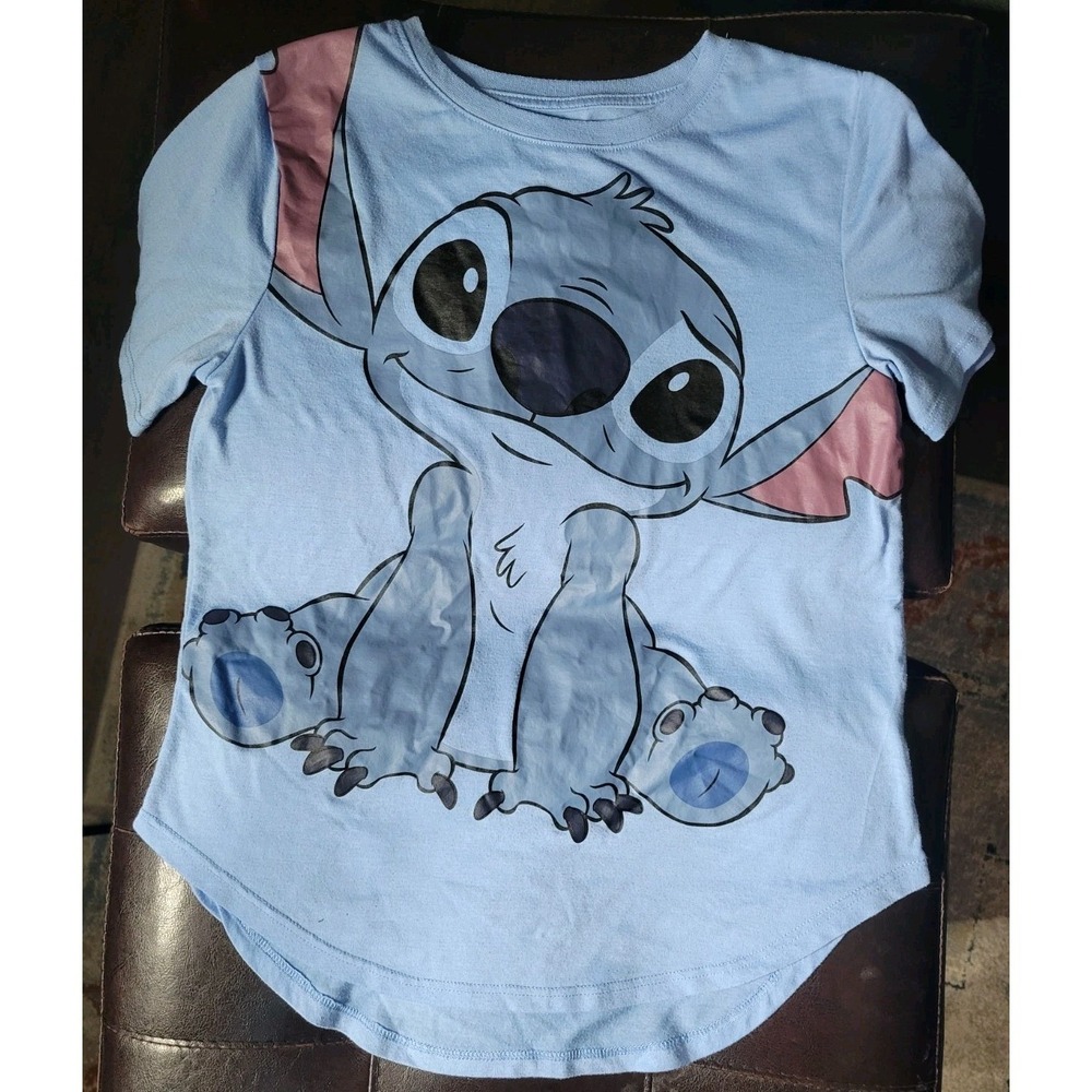 Disney Lilo n Stitch Blue Tshirt kids Youth size Medium